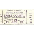 London Transport BMR Machine Ticket - Earls Cou...