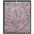 India 1911 SG166 2 Annas Purple Fine Used.
