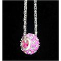 Fine White Crystal Silver Plated Charm Pendant ...