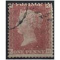 1858 SG43 1d Rd Plate 86 Fine Used Check Letter...