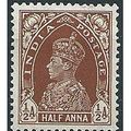 India 1937 SG248 1/2a Red-Brown Mounted Mint .. ..