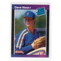 1989 Donruss Dave West RC Rated Rookie card #41...