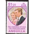 Anguilla 1973 Royal Wedding $1.20 Princess Anne...