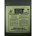 1922 White Star Line Ad - Winter Vacation Voyages
