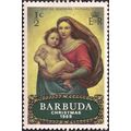 BARBUDA, CHRISTMAS, Sixtine Madonna, green 1969...