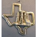 VINTAGE TEXAS SHAPED "WOOD OIL WELLS" STERLING ...