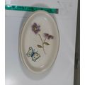 6 inch hand painted soap dish with flowers and ...