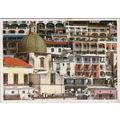 ZAYIX Postcard Positano Italy Panoramic City Vi...