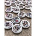 15mm Wooden Buttons Skull Pattern Sewing Scrapb...