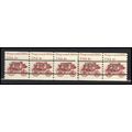 1898Ab 4c Stagecoach Fine MNH Dry Gum PNC 5/5 L...