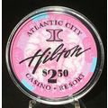 (1) $2.50 HILTON CASINO CHIP - 1996 - ATLANTIC ...