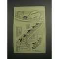 1948 Schweppes Drinks Ad - cartoon by David Langdon - Schweppes is back!