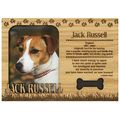 Jack Russell Engraved Wood Picture Frame Magnet