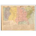 commercial vintage map of the united states 1882