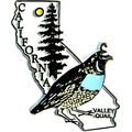 California State Outline with Valley Quail Frid...