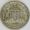 AUSTRALIA 1956 Florin 50% Silver (A)