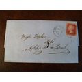 1865 GB QV 1d Red stamp 93 EB entire Fisher Sol...