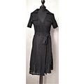 Black Wrap Cotton Broderie Anglaise Dress DVF s...