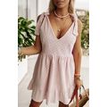 Delicacy Embroidered Eyelets Ruffled Hem Sleeve...