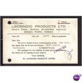LACRINIOD PRODUCTS LTD,GIDEA PARK ,ESSEX, 20AUG53