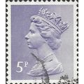 GB, Queen Elizabeth Machin, violet-blue 1971, 5p