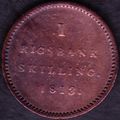 1813 Denmark 1 Rigsbankskilling Coin