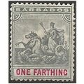 Barbados 1894 SG105 1/4d Slate-Grey & Carmine M...
