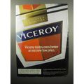1989 Viceroy Cigarettes Ad - Tastes Even Better
