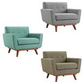 Classic Mid-Century Modern Tufted Club Chair Ar...