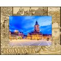 Romania Laser Engraved Wood Picture Frame Lands...