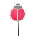 Ladybug Art Glass Garden Stake