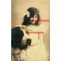 Sweet Girl With Saint Bernard Dog, 818 Hartmann...