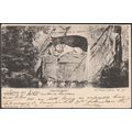 Löwendenkmal, Gruss aus Luzern, 1902 - Voege AK
