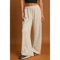 Apricot Loop Drawstring Casual Wide Leg Pants