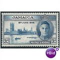 Jamaica 1946 SG142 3d Blue Victory P13.5x14 Unm...