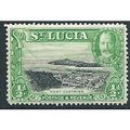 St Lucia 1936 SG113 1/2d Black & Bright Green M...