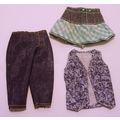 Vintage Barbie Denim Clothes Lot #34 Skirt Vest...