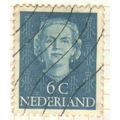 Netherlands 1949 - 6c blue - Queen Juliana - us...