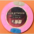 Hollywood. 50¢ Casino Chip. St Louis, MO. Z46.