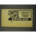 1940 Mentholatum Ointment Ad - Chapped Lips
