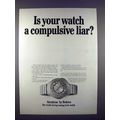 1971 Bulova Accutron Date and Day AO Watch Ad!