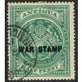 Antigua 1916 War Stamp ½d Green Black Overprint...