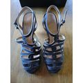 Nicole Farhi Twisted Strappy Brown Sandals EU 4...