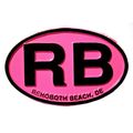 Rehoboth Beach Delaware Pink Oval Fridge Magnet