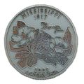 Mississippi State Quarter Fridge Magnet