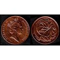 Australia Two Cent 1988 Used Coin Frilled neck-...