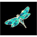 Green Crystal Enamel Dragonfly Brooch Jumper Cl...