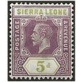 Sierra Leone 1912 SG118 5d Purple & Olive-Green...