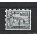 Turks&Caicos.SG198 2d Raking Salt (Grey).Mounte...
