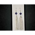 Different 85mm long chain & round amethyst drop...